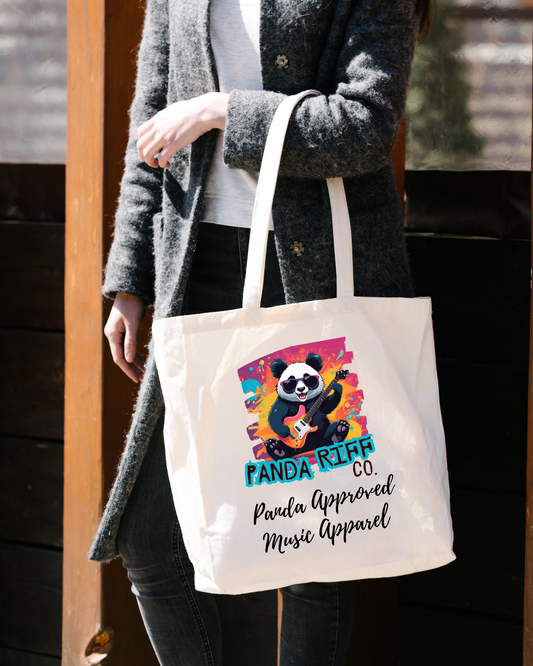 Panda Riff Co. Logo Eco-Friendly Reusable Tote Bags