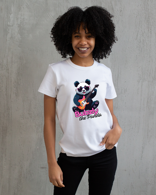 Panda Riff Co. Gal's Youth Bubzly the Panda Cotton T-Shirt